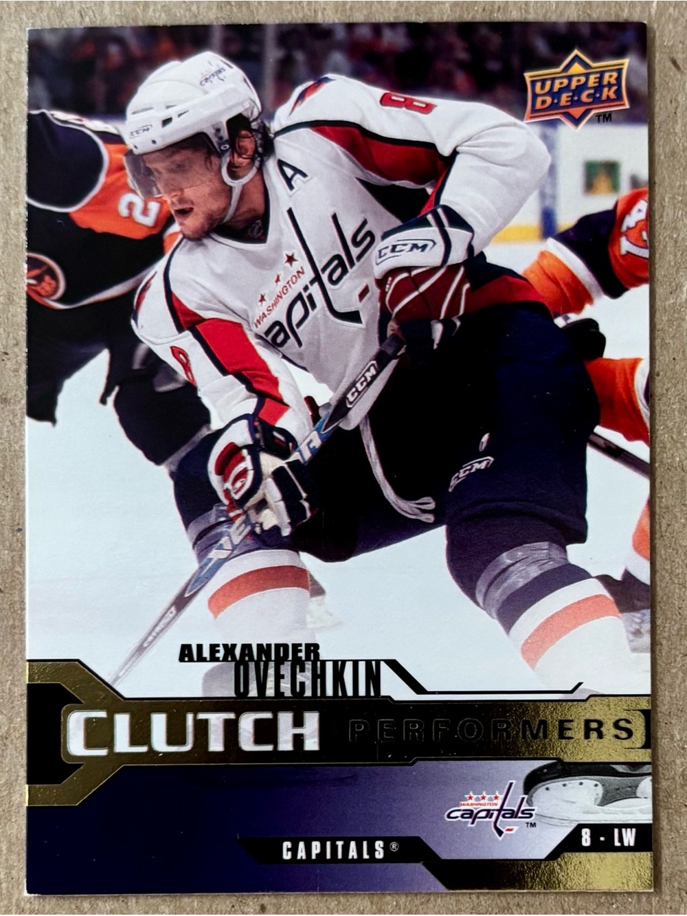 Upper Deck Alexander Ovechkin Clutch Performers Hockey Trading Card - White/Red